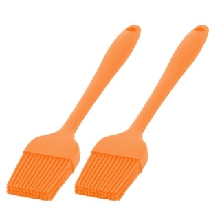 Kitchen Silicone Cookie Cake Baking Tool Cream Oil Pastry Brush 2pcs - 8.3" x 1.4" x 0.4"(L*W*T)