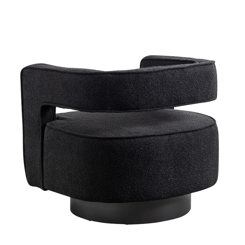 29.0"W Swivel Accent Open Back Chair Modern Comfy Sofa Chair With Base For Nursery Bedroom Living Room Hotel Office