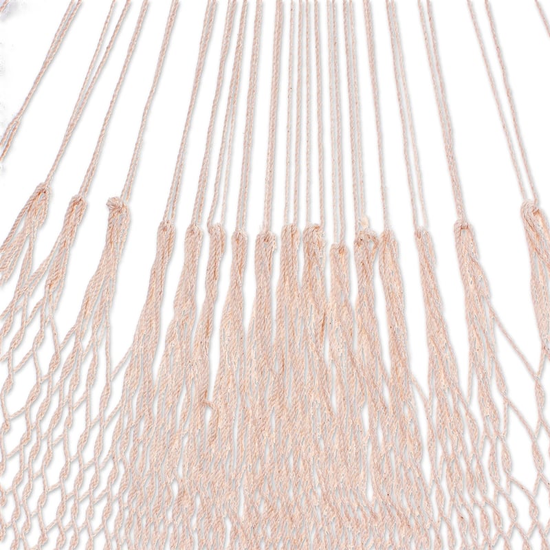 Novica Handmade Ivory Cascade Cotton Rope Hammock (Triple)