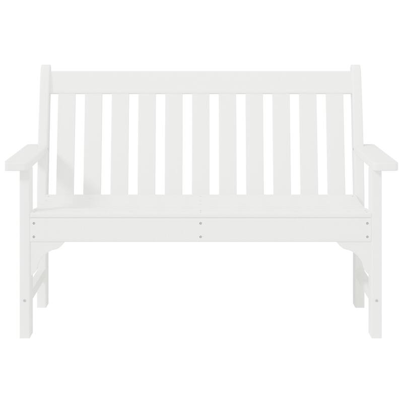 Polytrends Laguna 3-Piece Outdoor Patio Bench Set With Coffee Table