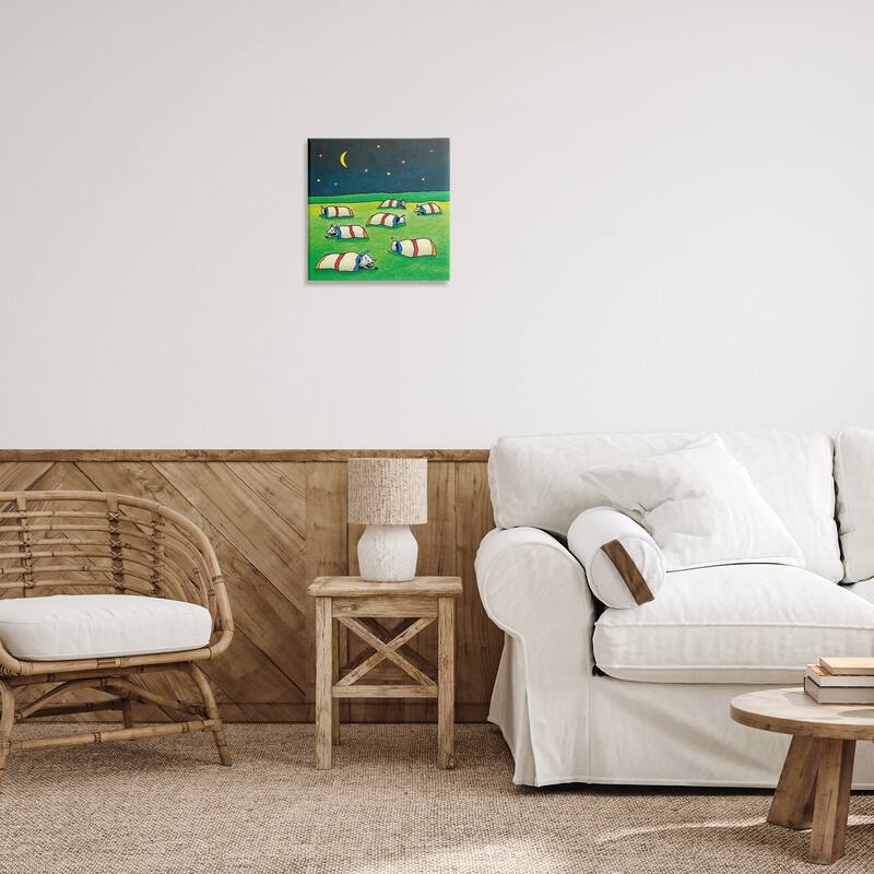 Stupell Pasture Cows Bedtime Canvas Wall Art Design By Roger Straub