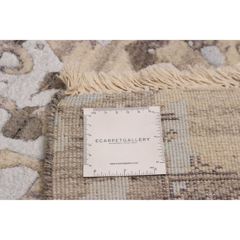ECARPETGALLERY Hand-knotted Heritage Dark Grey Silk, Wool Rug - 8'0 x 10'0