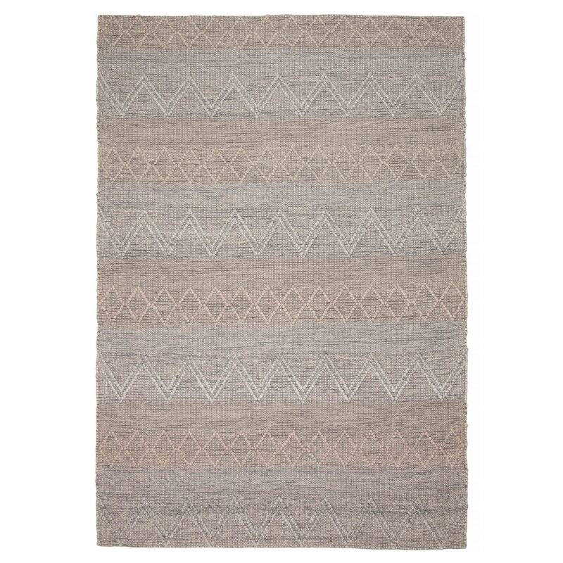 ECARPETGALLERY Braid weave Sienna Grey Wool Rug - 6'1 x 8'10 - Grey - 6'1 x 8'10