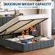 preview thumbnail 28 of 58, Bed Frame with Lift Up Storage, Upholstered Velvet Platform Bed with Storage Headboard