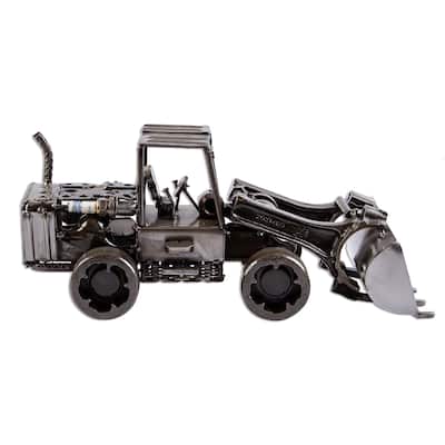Novica Handmade Rustic Loader Recycled Auto Parts Sculpture