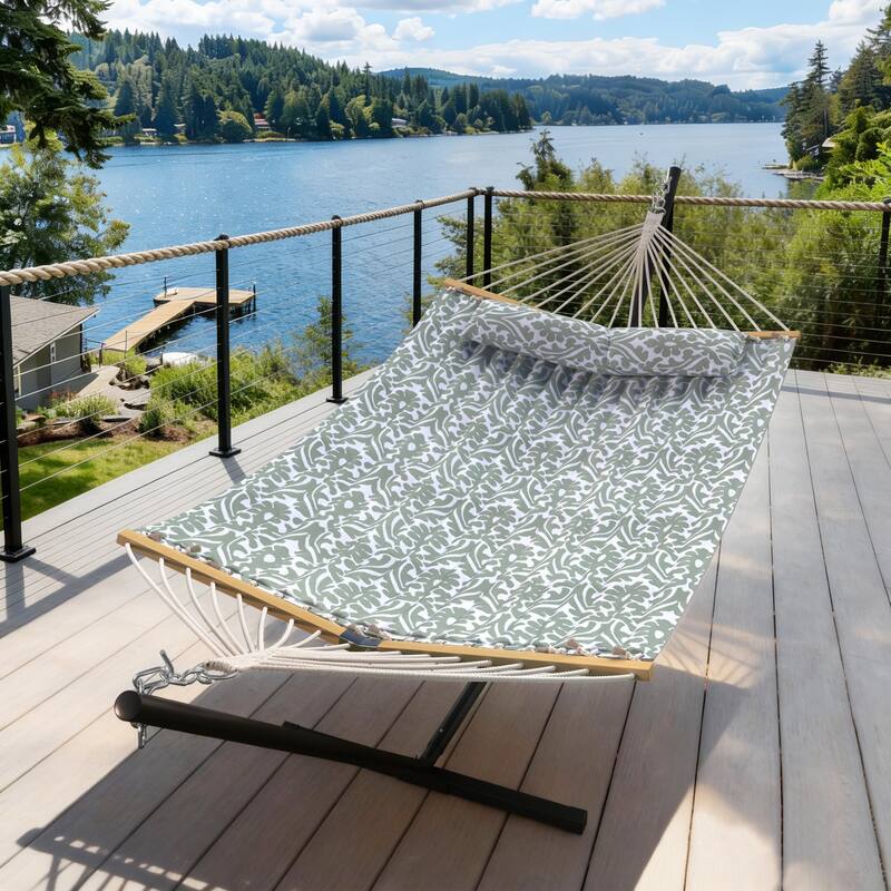 EROMMY Modern Portable Hammock, Hand-Woven Ropes, Anti-Tipping Design for Backyards, Beaches & Campsites