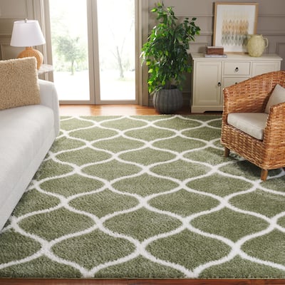 SAFAVIEH Tahoe Shag Avelien Trellis 1.2-inch Thick Rug