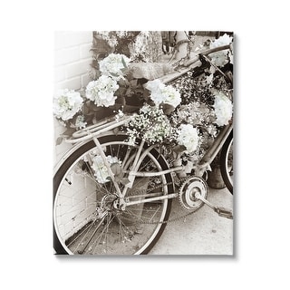 Stupell Flower Blossom Covered Bicycle Vintage Neighborhood Photography ...