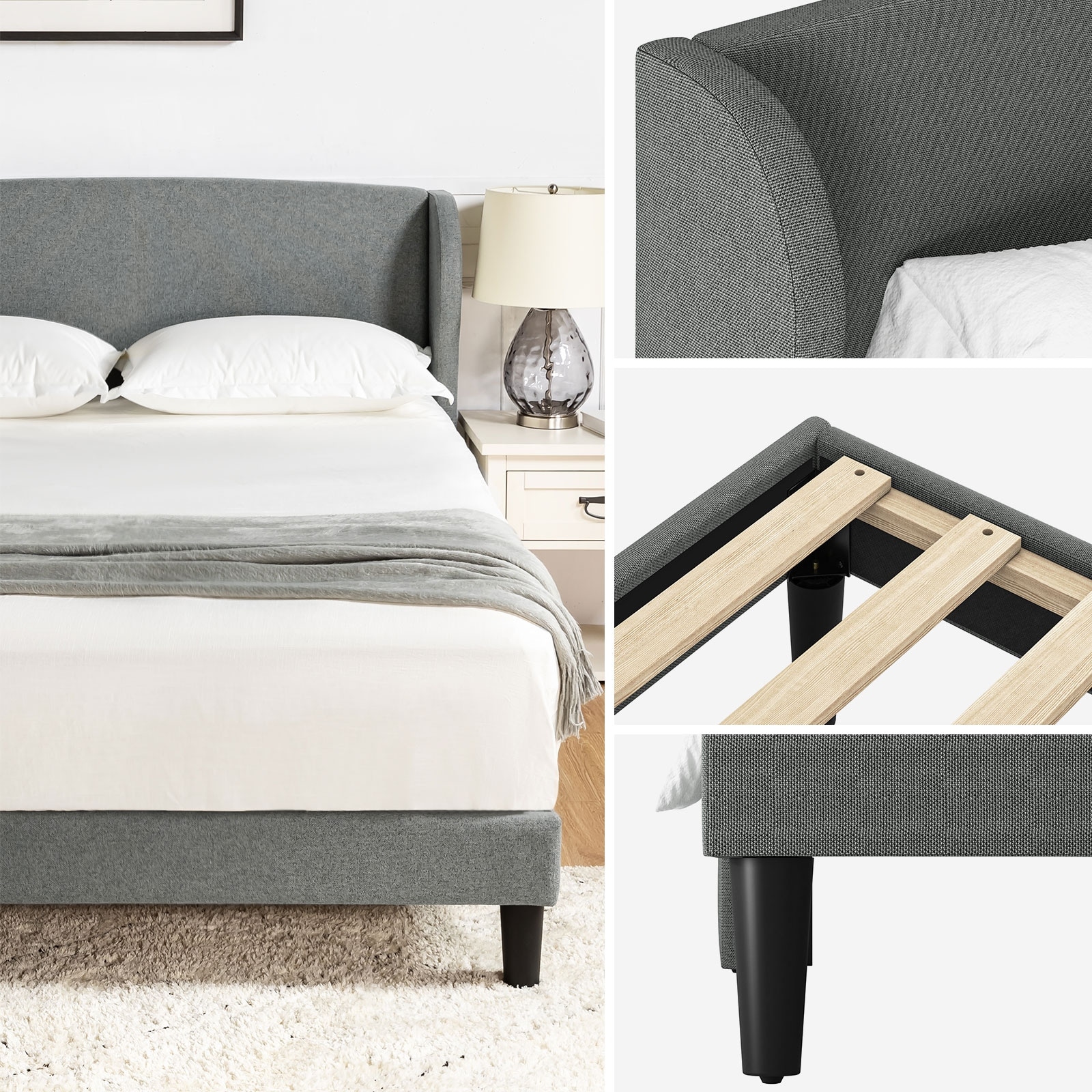 Garold upholstered store storage platform bed
