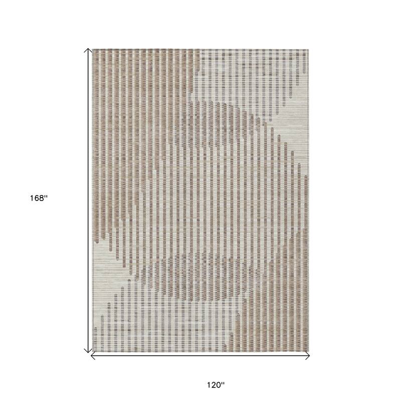HomeRoots Geometric Transitional Rectangle Outdoor Rug