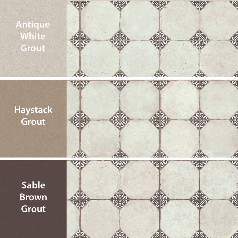 Merola Tile Kings Field Black 17-3/4" x 17-3/4" Porcelain Floor and Wall Tile