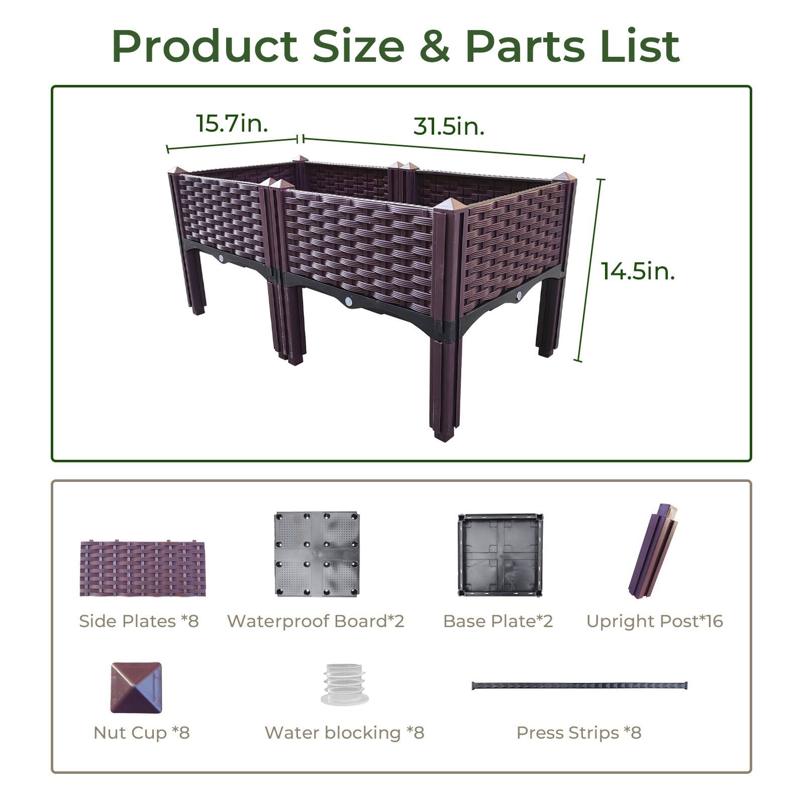 Plastic Raised Garden Bed with Legs for Indoor and Outdoor On Sale