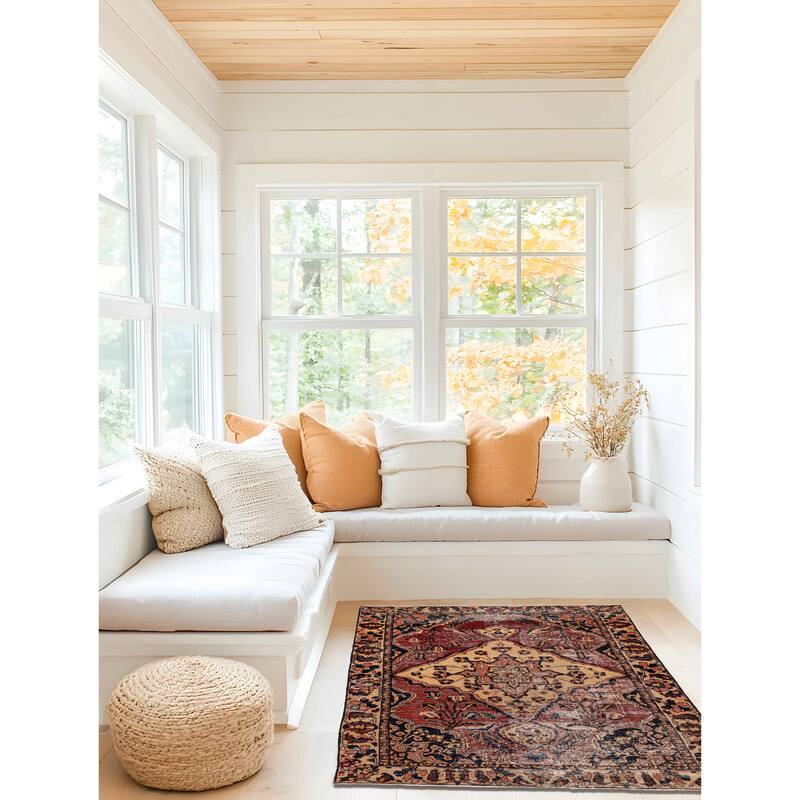 ECARPETGALLERY Hand-knotted Antalya Vintage Copper Wool Rug - 4'3 x 6'11