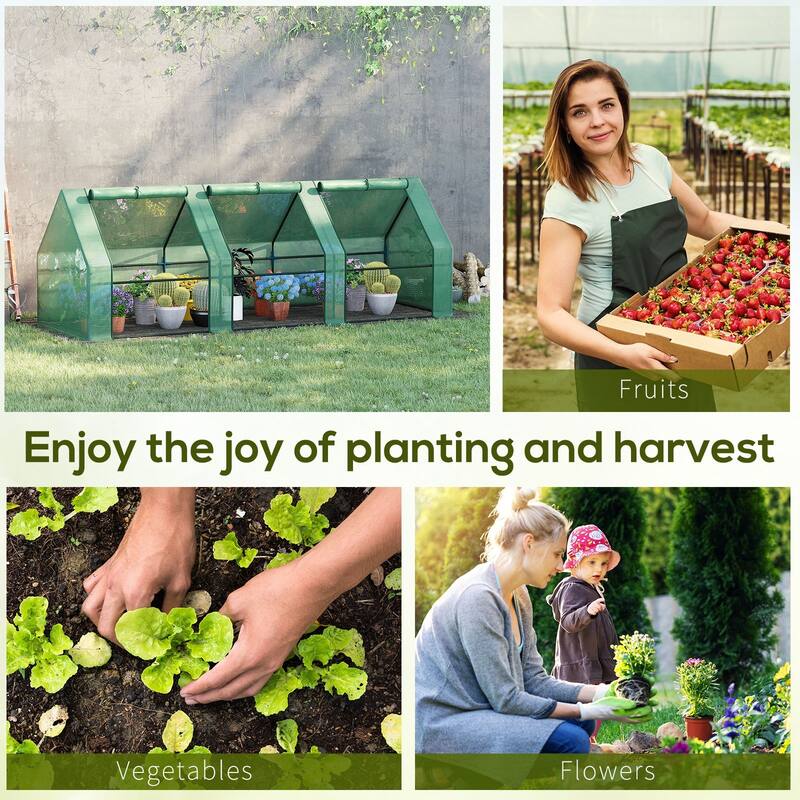 Outsunny Outdoor Portable Flower Plant Garden Greenhouse Kit