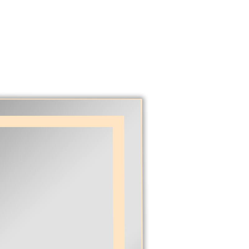 Frameless Wall Mounted LED Bathroom Mirror - Colorless