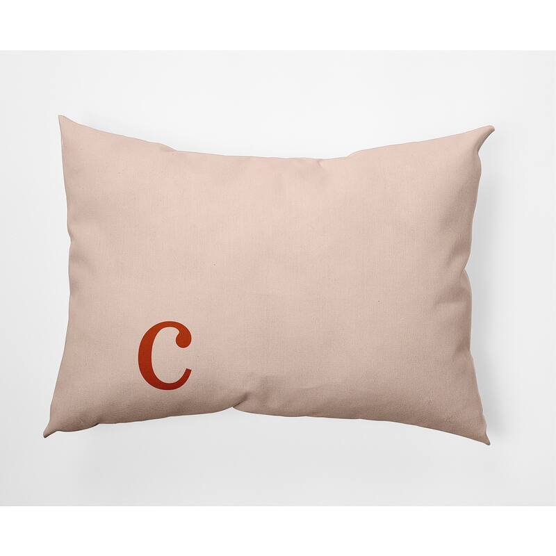 Modern Monogram Decorative Throw Pillow - 14" x 20" - c