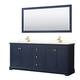 Option Dark Blue, Gold Trim, White Quartz Top