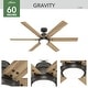 preview thumbnail 5 of 19, Hunter Wi-Fi Gravity Windmill Ceiling Fan w/LED Light Kit and Handheld Remote - Rustic, Transitional - SMART FAN! ENERGY STAR!