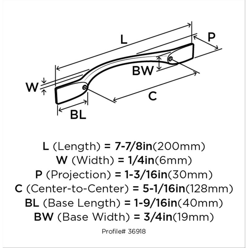 Uprise 5-1/16 in (128 mm) Center-to-Center Champagne Bronze Cabinet Pull - 5.0625