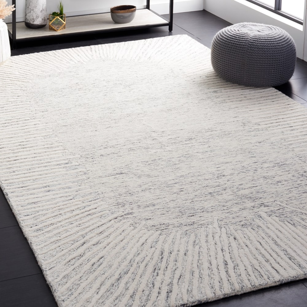 SAFAVIEH Handmade Abstract Sofoula Modern Wool Rug