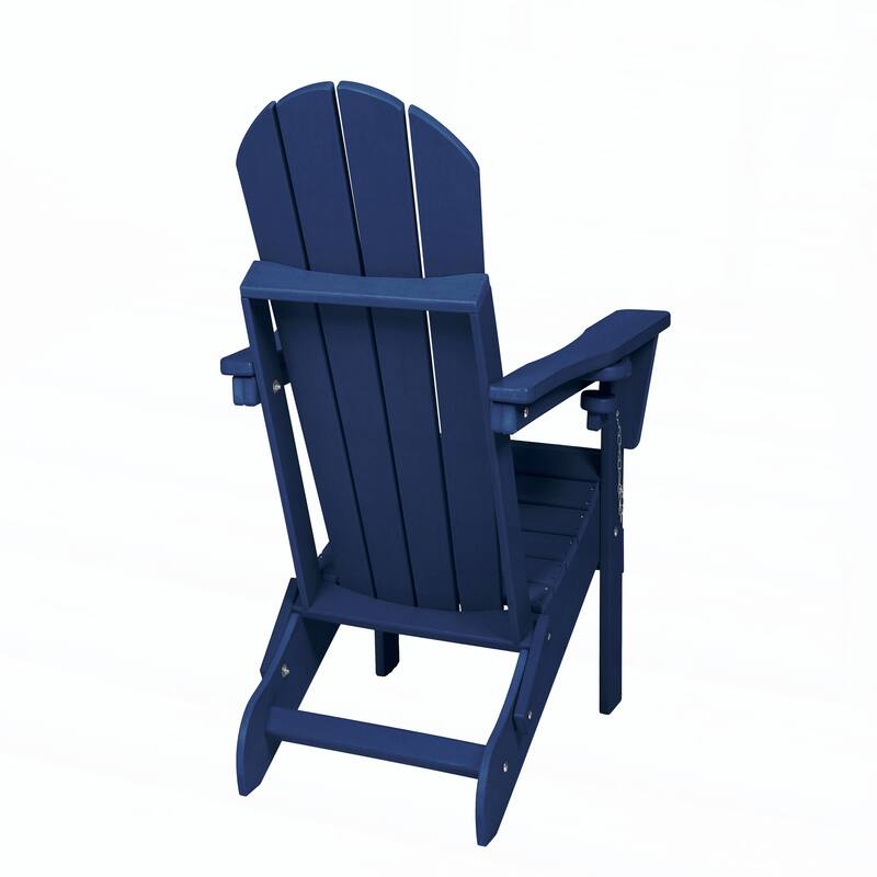 Adirondack Chair with Side Table,Blue(includes 2 Chairs and 1 Table)