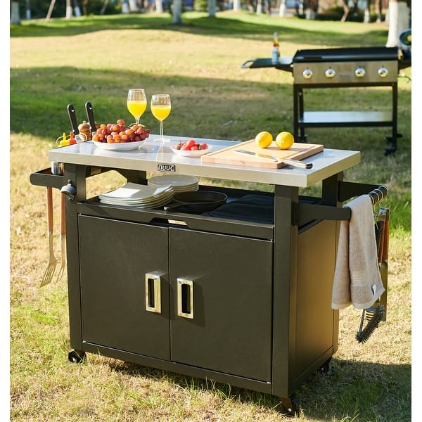 NUUK Pro 42" Stainless Steel Outdoor Kitchen and Pizza Oven Prep