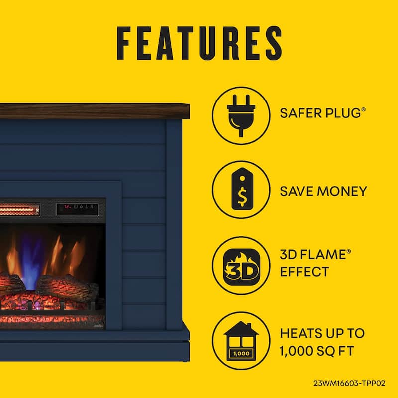 duraflame® Shiplap Wall Mantel Electric Fireplace