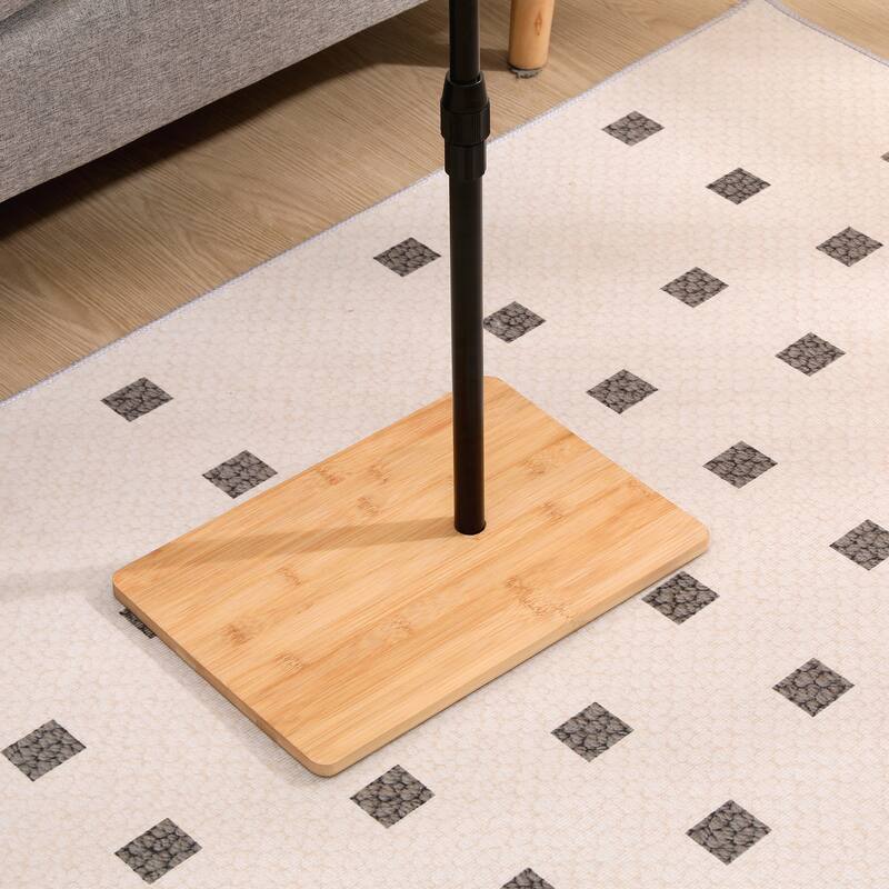 Couch Tray Table Bamboo Height Adjustable Side Table