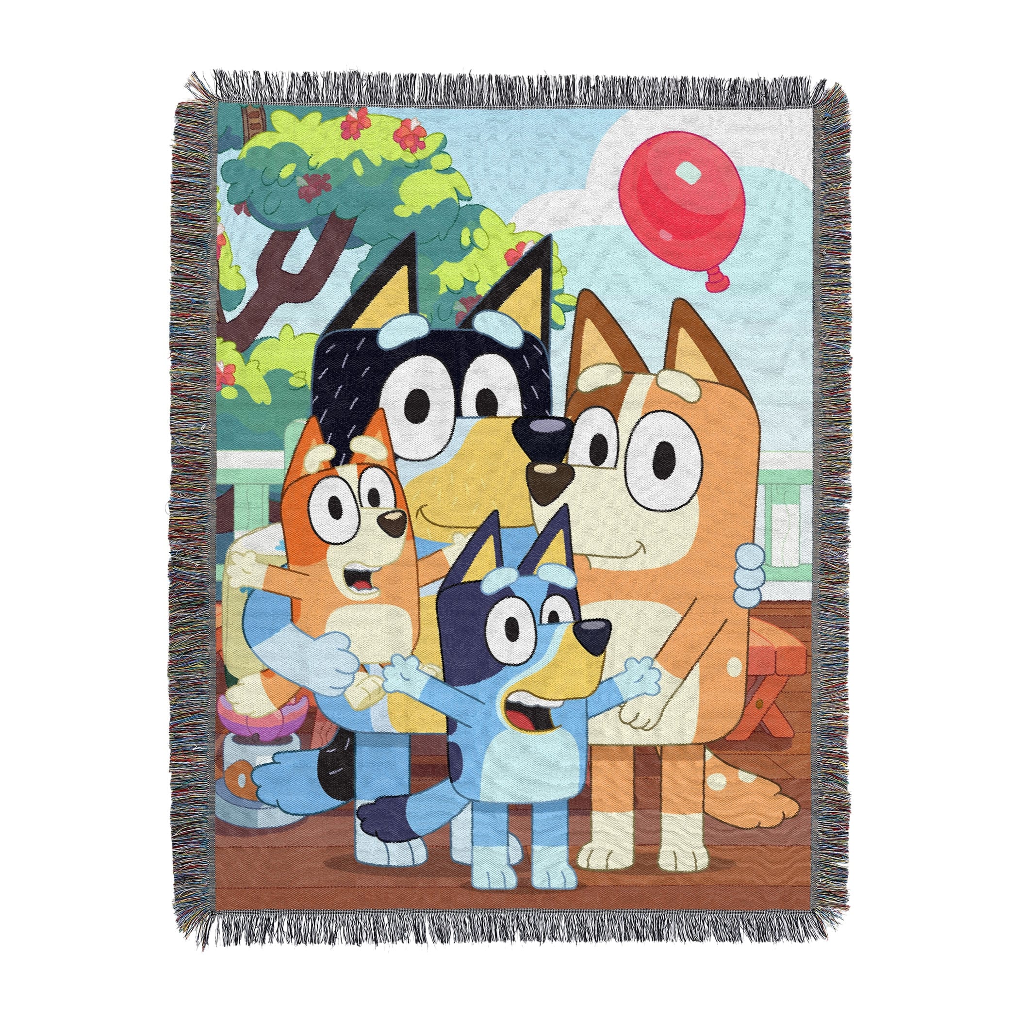 Bluey Woven Tapestry Throw Blanket