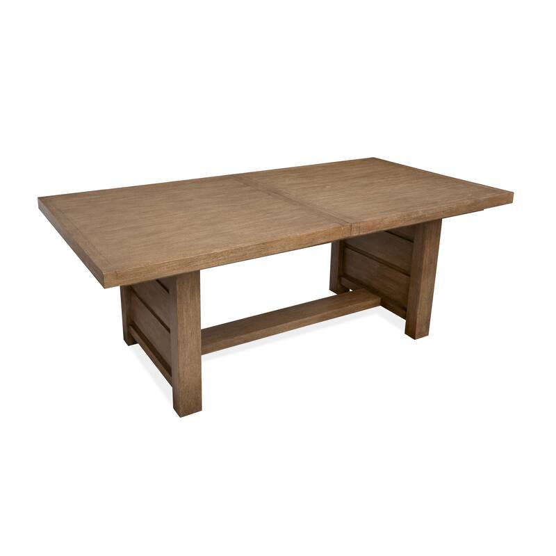 Magnussen Home Plum Creek Sierra Brown Extendable Trestle Dining Table - 40''W x 80''D x 30''H