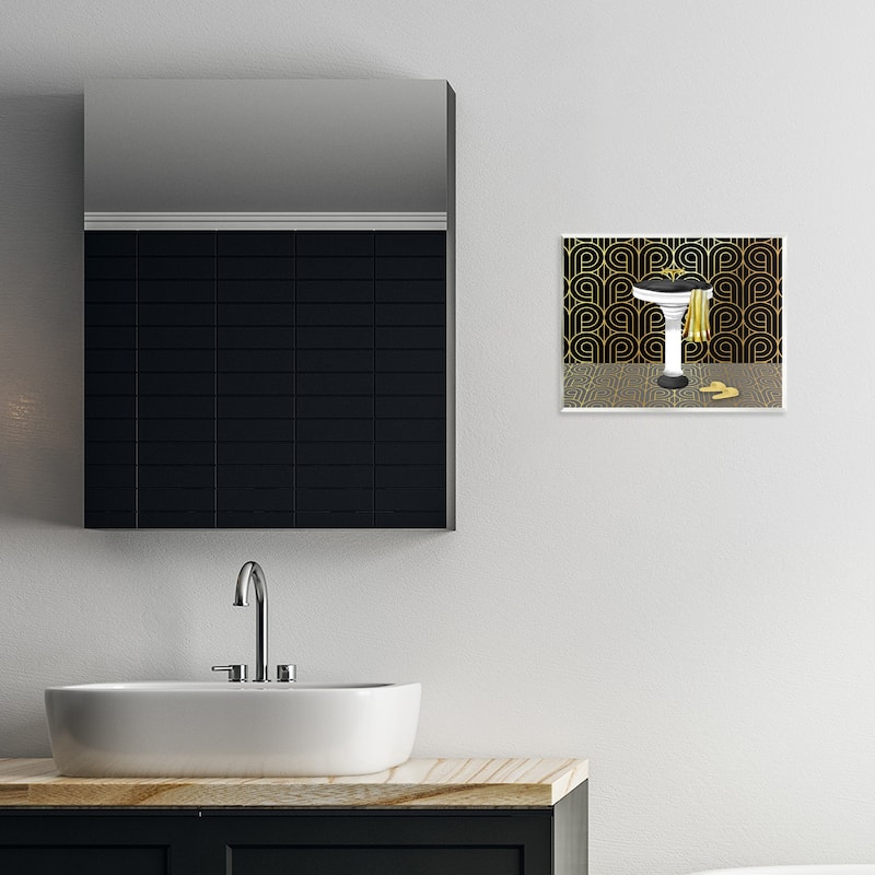 Stupell Bathroom Sink Deco Style Wall Plaque Art Design By Conrad Knutsen