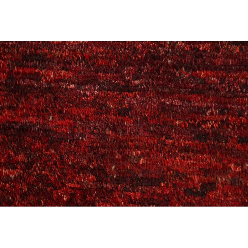 Hand Knotted Oriental 100% Wool Carpet Modern Tribal Red Moroccan Area Rug - 8' 3'' X 5' 3''