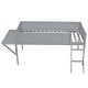 preview thumbnail 7 of 26, Low Loft Bed with Integrated Desk and LED Lights, Wood Gaming Loft Bed Frame with Angled Ladder, for Kids Girls Boys