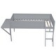 preview thumbnail 7 of 16, Twin Size Wood Gaming Loft Bed with Desk and LED, Grey