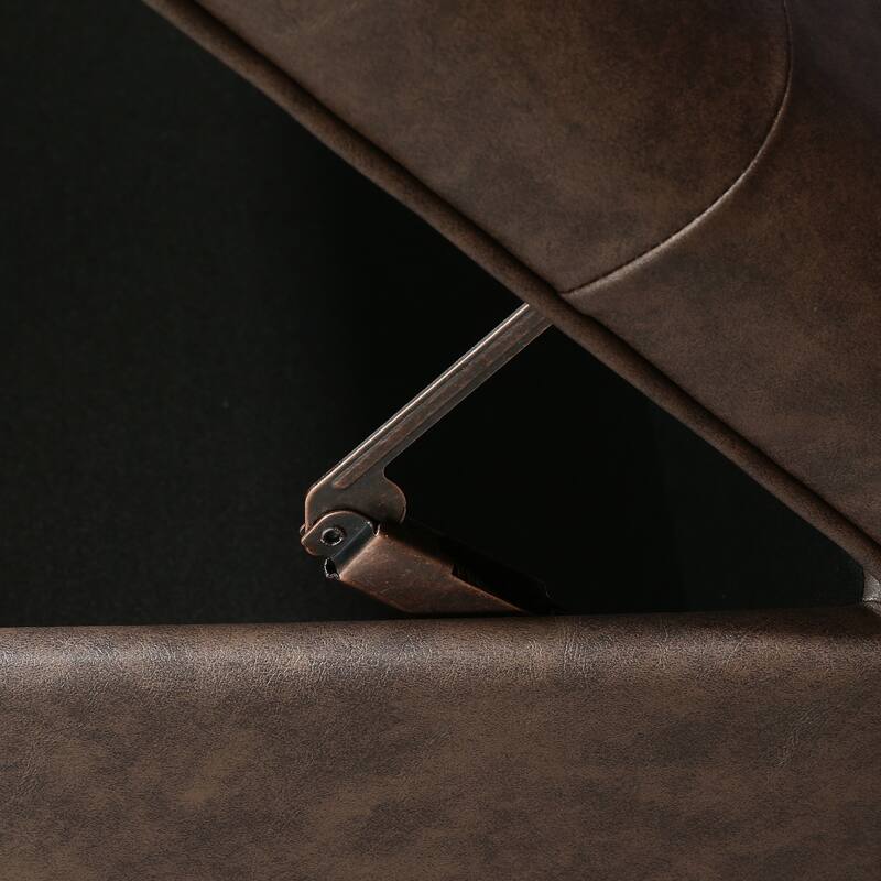 Adeco 35" Tufted Rectangular Storage Ottoman Bench