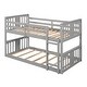 preview thumbnail 7 of 24, Low Bunk Design Twin over Twin Bunk Bed with Ladder