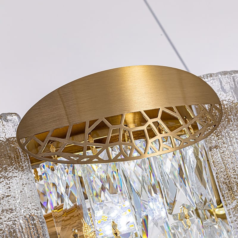 27 in. Modern Crystal Chandelier 12-Light 3-Tier Glam Pendant Light Kitchen Island for Bedroom Living Dining Room