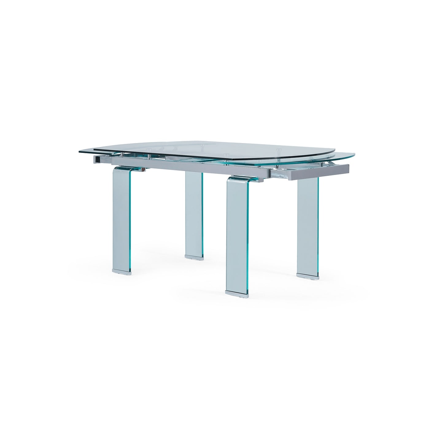 Global Furniture USA Clear Extendable Dining Table