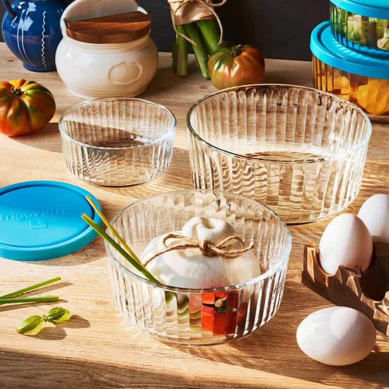 Bormioli Rocco Frigoverre Brilliante Round Glass Containers Set