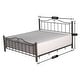 preview thumbnail 8 of 24, Carbon Loft Tiblier Textured Black Metal Bed with Brushed Charcoal Wood Posts