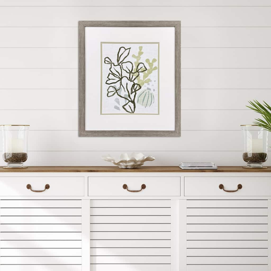 Paragon Coral Blockprint IV Framed Art