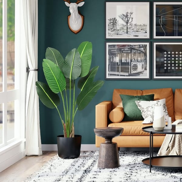 Artificial Plant Tree Bird of Paradise in Pot for Home Decor - Green - Bed  Bath & Beyond - 39219097
