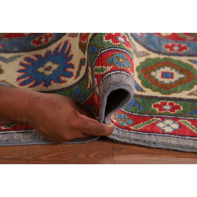 Kazak Oriental Area Rug Hand-Knotted Home Decor Wool Carpet - 6'1" x 8'10"
