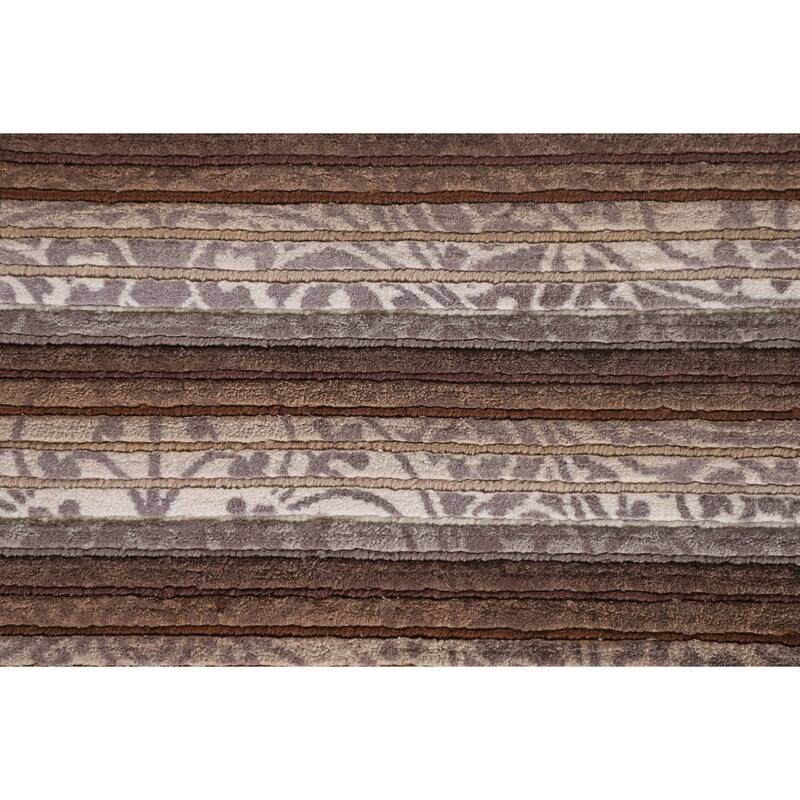 Modern Oriental Accent Rug Handmade Abstract Wool Carpet - 2'9"x 4'8"