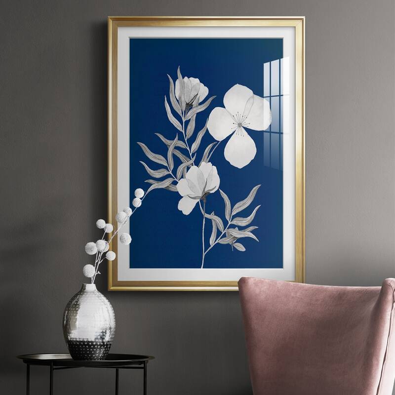Indigo Sketch II Premium Framed Print - Ready to Hang