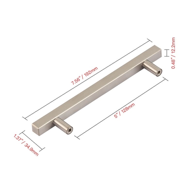 Utopia Alley Oslo Pull Handle - Decorative Cabinet Drop Pull Handles, Brushed Nickel & Matt Black, 3.75/5.0" center to center