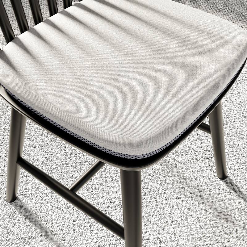 Black Grey Dining Chair Side Chair Kitchen Chair Set of 2 Office Chair Meeting Room Chair with Wood Legs