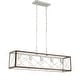 preview thumbnail 17 of 68, Kiro 5-light Farmhouse Linear Chandelier Faux Wood Dining Lighting with UL Certified - 36''