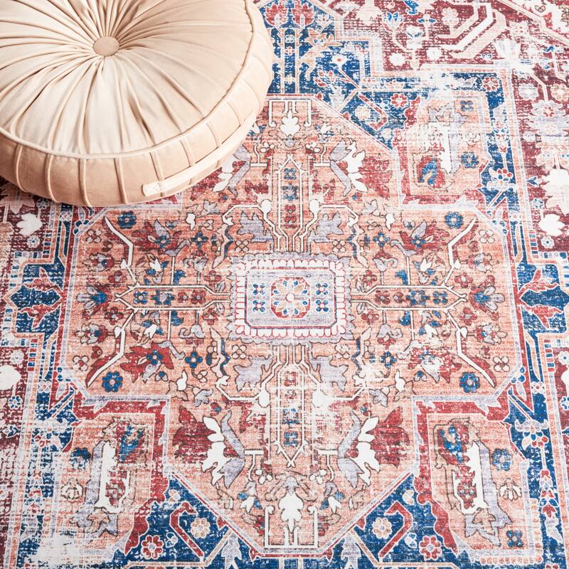 SAFAVIEH Arizona Flutur Machine Washable Slip Resistant Vintage Oriental