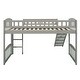 preview thumbnail 9 of 16, Space-Saving Twin Loft Bed with Slide, Ladder, and Safety Guardrails, Sturdy Pine Wood Frame, Ideal for Kids